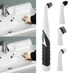 GERUI Sonic Scrubber Electric Cleaning Brush Ultrasonic Dust Cleaner with 4 Heads Set