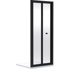 Matt Black Bi Fold Shower Door 76cm 195.5 x 75.5 x 8.5cm