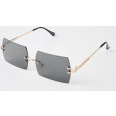 boohooMAN Mens Tinted Lense Metal Gold Sunglasses