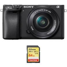 Sony sd card Sony A6400 Black Kit Sel 16-50mm F3.5-5.6 OSS Black + 64GB SD Card