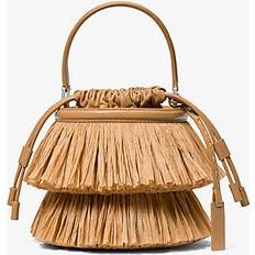 Michael Kors Bucket Bags Michael Kors Ischia Mini Leather Fringe Bucket Bag - Natural