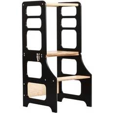 Duck Woodworks Foldable Kitchen Tower Black
