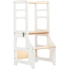 Duck Woodworks Klappbarer Lernturm Weiß