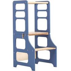 Duck Woodworks Klappbarer Lernturm Blau