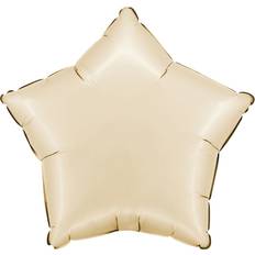 Festartikler Ballongkungen Folieballon Stjerne Satin Cream