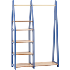 Duck Woodworks Children Wardrobe without Drawers Blue