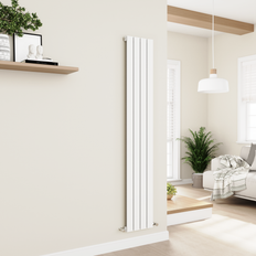 Eleganza Eco White Vertical Flat Designer Aluminium Radiator 1800 x 300 mm 2258 BTU