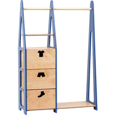 Duck Woodworks Duck Woodworks Children Wardrobe with Drawers Black