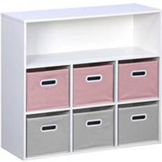 Storage Boxes Kid's Room on sale Sweeek Children's Storage Unit with 6 Velvet Baskets 129.5 x 76.2 x 70 cm