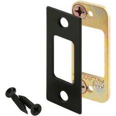 Security Prime-Line Deadbolt Strike 2 Piece High Security Matte Black Finish