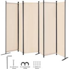 Guld Rumdelere VEVOR Room Divider 6 Panels Stof Room Privacy Screen Rumdeler