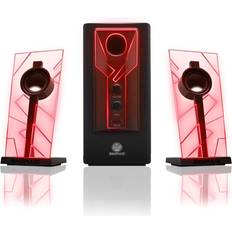 BassPULSE 2.1 LED Satellite Stereo PC Computer Gaming Speakers