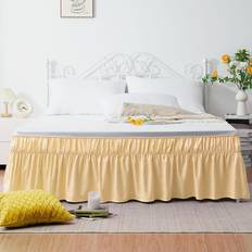 Microfiber Valance Sheets AYA Bed Skirt 18 Inch Drop Soft and Cozy Brushed Microfiber Dust Valance Sheet