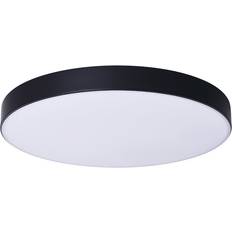 D Ceiling Flush Lights Ivy Bronx Sleek Black Round LED 5cm H x 50.01cm W x 50.01cm D Ceiling Flush Light