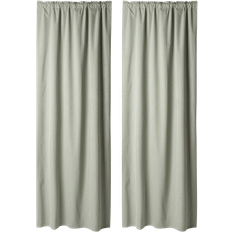 Mörkläggningsgardin 2 pack gardiner Åhléns Home Mörkläggningsgardin 135x250 cm 2-pack Grön