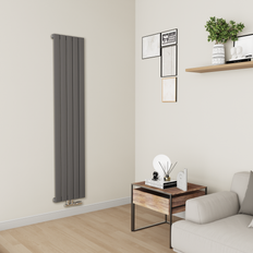 Eleganza Eco Anthracite Vertical Flat Designer Aluminium Radiator 1800 x 375 mm