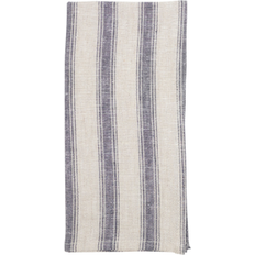 Saro Lifestyle Classic Striped Pure Linen Set of 4 Cloth Napkin Blue