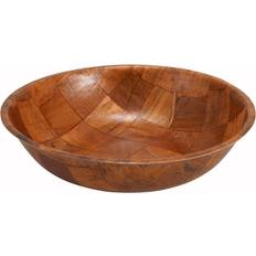 Winco WWB-18 Wooden Woven 18-Inch Brown Salad Bowl
