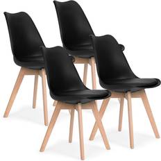 Set Med 4 Matsalsstolar I Ekoläder