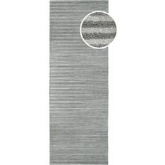 RugVista Fine Stripe Matta 80x250 Grå Grå cm