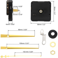 Clock Tools Unique Bargains Quartz Clock Movement 0.8 in Movement Shaft
