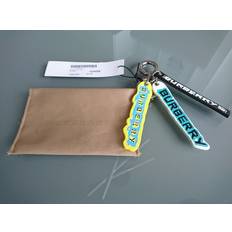 Burberry Keychains Burberry Keyring Tag Logo Print Leather Key Chain
