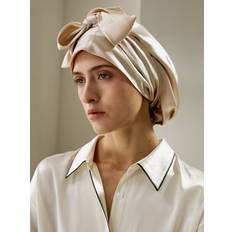 Beige Bonnets LilySilk Silk Bonnet For Sleeping Womens 22 Momme Silk Smooth Soft Fight Frizz Night Caps One Size