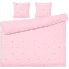 Juna Daisy Bed Linen 200x220 cm Pink/Red Housse de couette Rose, Rouge (220x200cm)