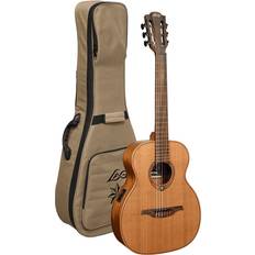 Lag ESCAPADE-N-RCE Travel Nylon Red Cedar Electro-Acoustic Classical Guitar with Gig Bag