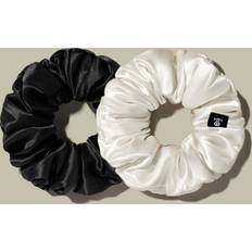 Midi Classic Silk Scrunchies Set 100% Pure Kingdom Black Natural White