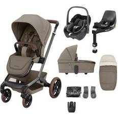 Maxicosi pebble Maxi-Cosi Fame Complete Travel System Bundle With Pebble 360 Car Seat And Accessories Twillic Truffle Brown Wheels