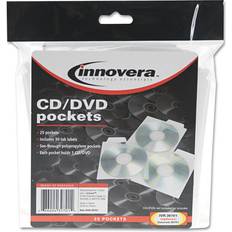 Optical Storage Innovera Innovera CD/DVD Pocket with Built-in Label Tab 25/Pack