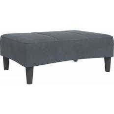 Sammet Fotpallar vidaXL Mörkgrå 77 x 55 x 31 cm Sammet Fotpall