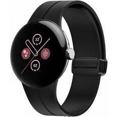 INF Silikon-Uhrenarmband für Google Pixel Watch 3 45 mm Schwarz