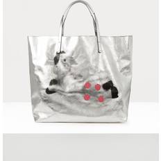 Vivienne Westwood Totes & Shopping Bags Vivienne Westwood Studio Shopper Leather Printed - Grey/Cow