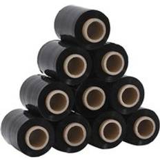 Sträckfilm vidaXL Sträckfilmer 10 st Svart 23 μm 10 cm x 300 m