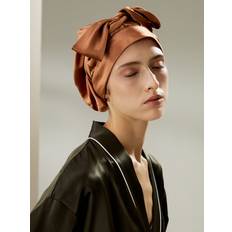 Brown Bonnets LilySilk Silk Night Cap Ladies Brown 100% Grade 6A