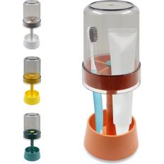 Orange Toothbrush Holders SE Toothbrush Holder Stand with Tooth Brush Cups