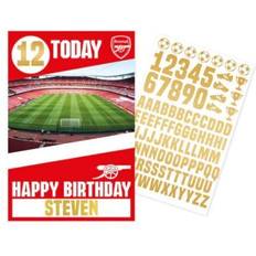 Official Arsenal X Large Birthday Card Add Name Age With Stickers