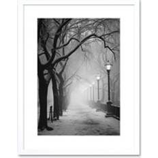 Interior Details ARTERY8 Wall Print Snow Covered Street in the Misty 9 x 7 inch Framed Art