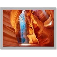 Interior Details ARTERY8 Photo Geology Antelope Canyon Arizona Artwork Wall Print A4 Light Grey One Size Framed Art