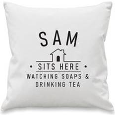 Sits Here Cushion 40cm x 40cm