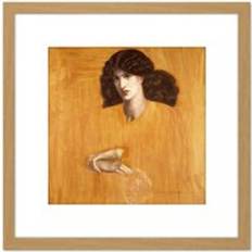 Interior Details ARTERY8 Rossetti La Donna Della Finestra Lady Pity Painting 8 x 8 Inch Square Wooden Wall Print Picture with Mount Framed Art
