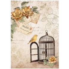 Stamperia Rice Paper Sheet A4-Golden Harmony Cage