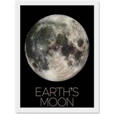 Interior Details ARTERY8 Earth's Moon Lunar Galileo Image Artwork Wall Print A4 One Size Framed Art