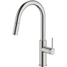 Silver Kitchen Taps Mcalpine Ness Side Lever Pull Out Kitchen Mixer Tap Nickel Silver