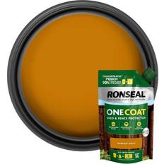 Ronseal harvest gold one coat fence paint Ronseal One Coat Shed & Fence Paint Pouch Mix 950ml Harvest Gold