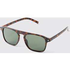 Sunglasses boohooMAN Retro Tortoise Sunglasses - Brown