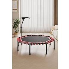 Red Fitness Trampolines H&O Direct 51 Inch Octagonal Trampoline with Adjustable T-Bar Handle