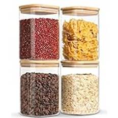 1100ml Glass Storage Jars Set of 4